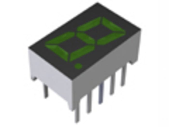 LAP-301ML ROHM LED LED Display, CC Green 100 mcd RH DP 8mm