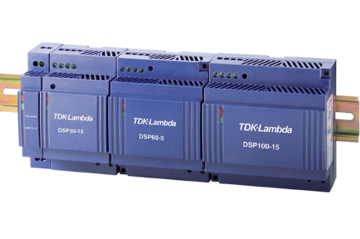 TDK-Lambda DSP Switched Mode DIN Rail Power Supply, 90 → 264 V ac / 120 →370V dc ac, dc Input, 24V dc dc