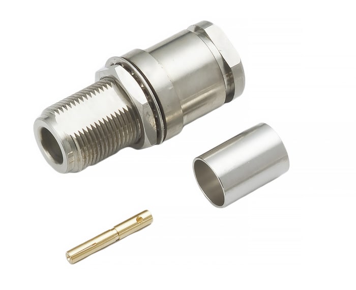 RS PRO, Plug Cable Mount N Connector, 50Ω, Solder Termination, Straight Body