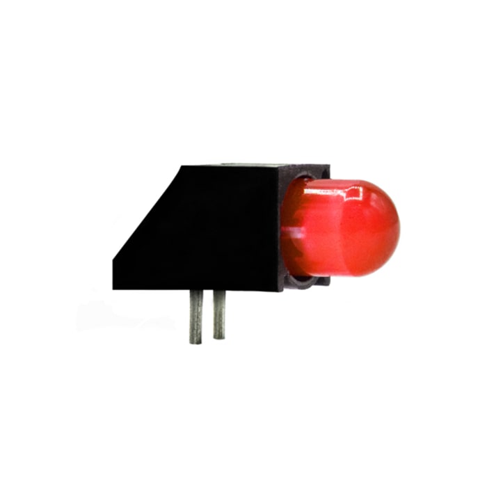 Dialight Red Right Angle PCB LED Indicator, 1 LEDs 5 mm (T-1 3/4) 7.5 V