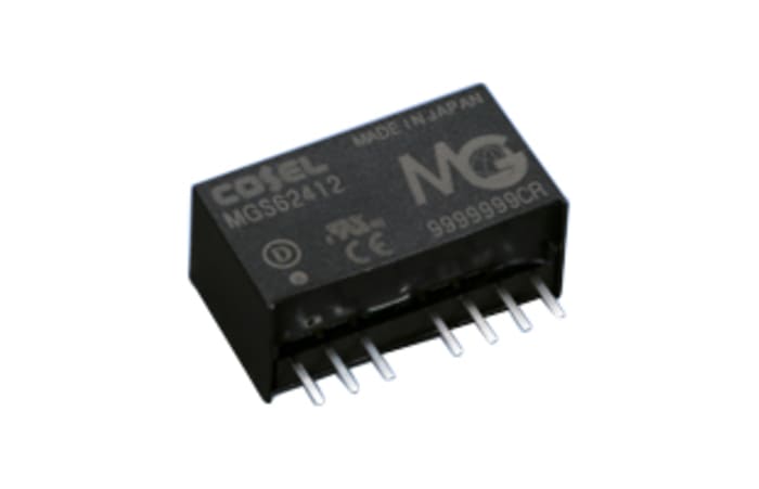 Cosel MGS DC-DC Converter, 12V dc/ 900mA Output, 4.5 → 9 V dc Input, 10.8W, PCB Mount, +85°C Max Temp -40°C Min