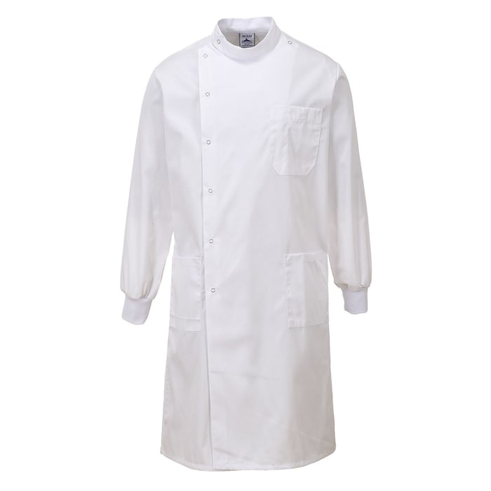 Portwest White Men Reusable Lab Coat, M