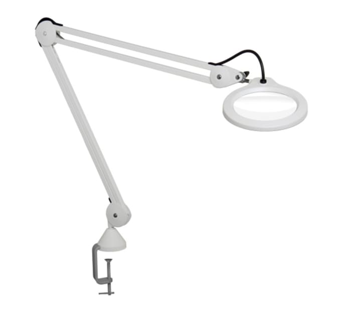 Luxo LFM LED Magnifying Lamp with Table Clamp Mount, 3dioptre, 127mm Lens Dia., 127mm Lens