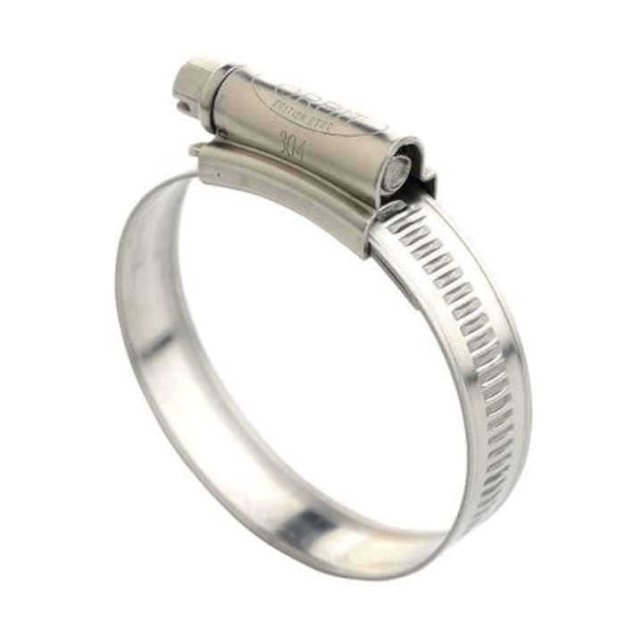 Abrazadera RS PRO de Acero inoxidable 316, Ø int. 60 → 80mm, anch. 14.7mm, accionador hex. ranurado