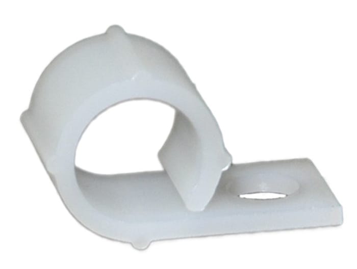 RS PRO Natural Nylon Cable clip, 9.2mm Max. Bundle