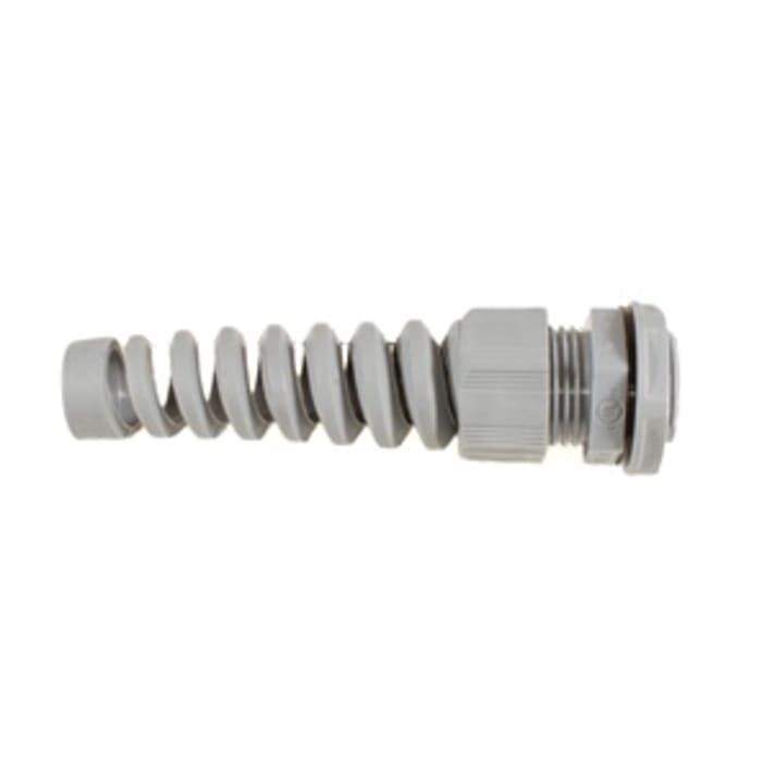 Alpha Wire FIT Wire Management Series Slate Chloroprene Rubber (O-Ring/Seal), Polyamide Cable Gland, PG7 Thread, 3mm