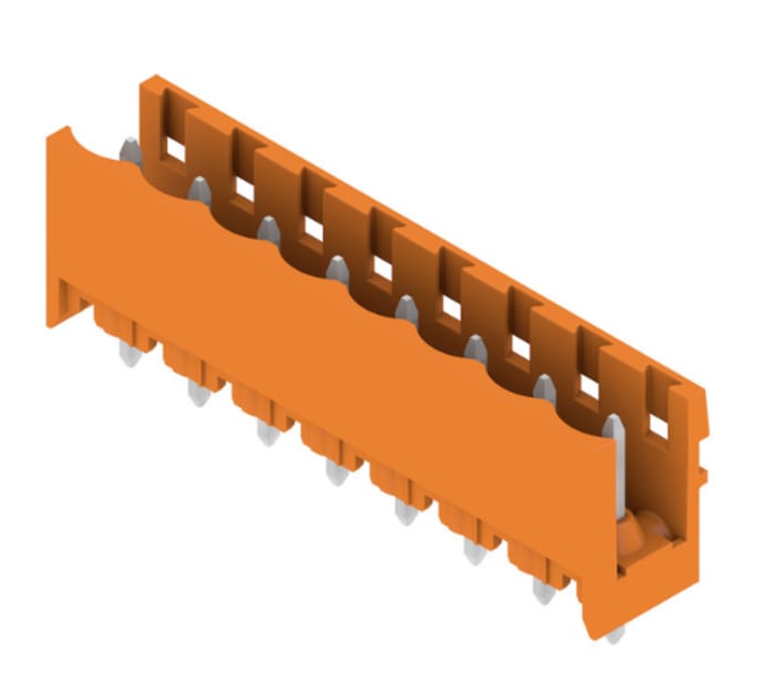Bloques terminales enchufables SL Recta Weidmüller de 8 contactos 1 filas, paso 5.08 mm, de color Naranja