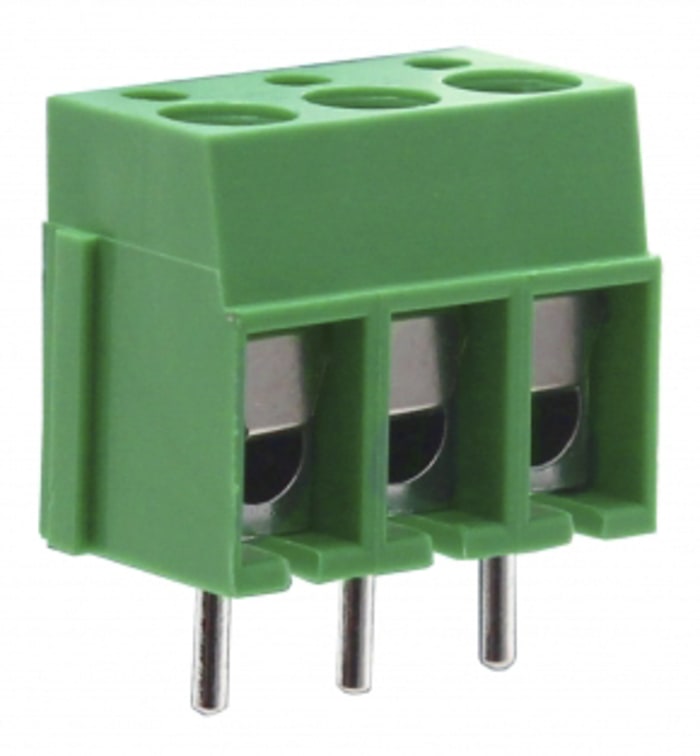 RS PRO PCB Terminal Block, 2-Contact, 5mm Pitch, Through Hole Mount, 1-Row, Screw Termination