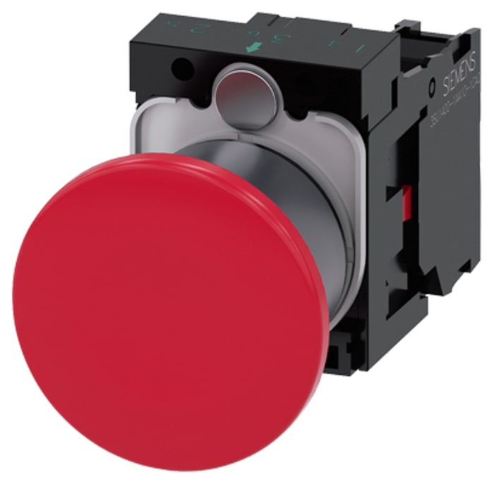 Siemens SIRIUS ACT Series Push Button Complete Unit, Panel Mount, 22mm Cutout, SPST