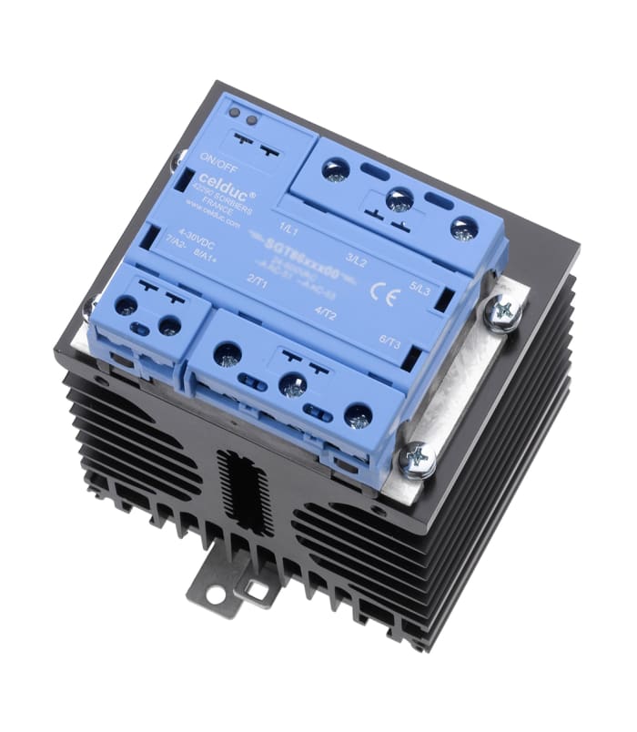 Celduc SGT 2G Series Solid State Relay, 32 A Load, DIN Rail Mount, 520 V ac Load, 255 V dc Control