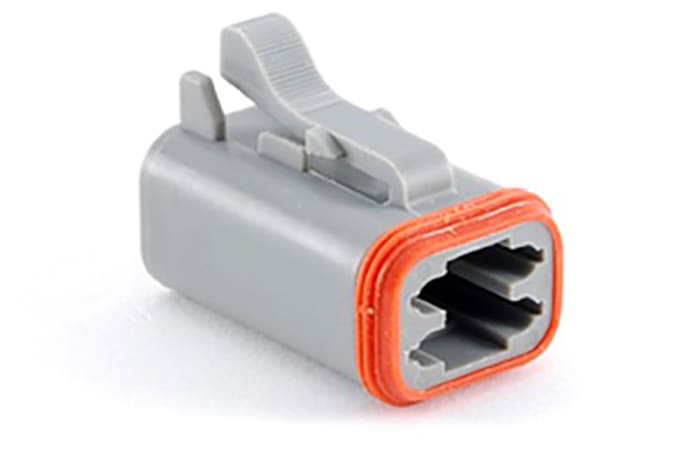 Amphenol Industrial, AT Automotive Connector Plug Grey Cable Mount 4 Way, Crimp Termination AT06-4S-RD01