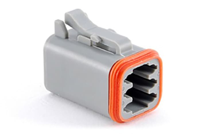 Amphenol Industrial, AT Automotive Connector Plug Grey Cable Mount 6 Way, Crimp Termination AT06-6S-RD01