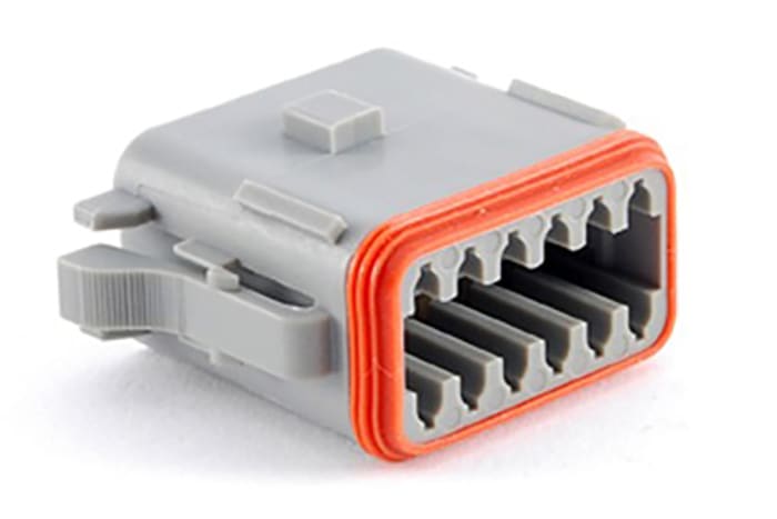 Amphenol Industrial, AT Automotive Connector Plug Grey Cable Mount 12 Way, Crimp Termination AT06-12SA-RD01
