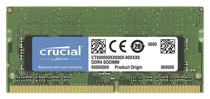 Crucial 8 GB DDR4 Laptop RAM, 2400MHz, SODIMM, 1.2V