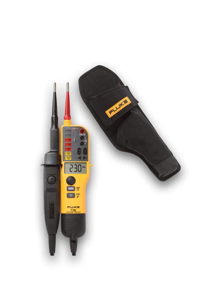 Fluke T150, LCD Voltage Indicator, 690V ac/dc, Continuity Check, Battery Powered, CAT III 690 V, CAT IV 600 V