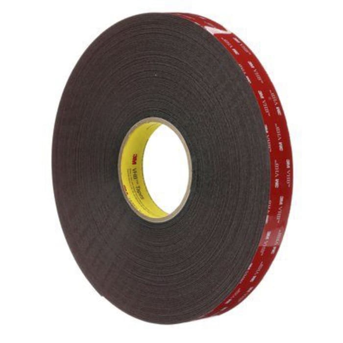 3M 5952 19mm x 33m 3M 3M 5952F, VHB™ Black Foam Tape, 19mm x 33m, 1