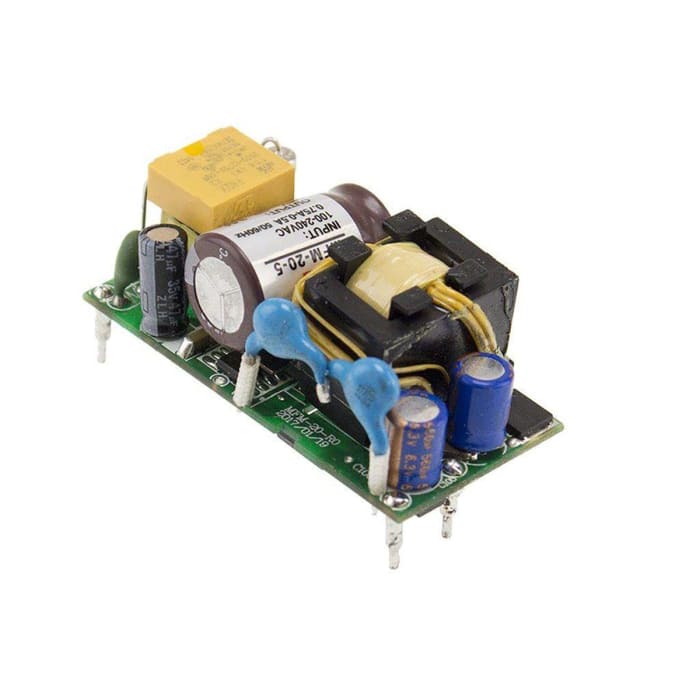 MEAN WELL Switching Power Supply, MFM-20-15, 15V dc, 1.4A, 21W, 1 Output, 80 → 264V ac Input Voltage