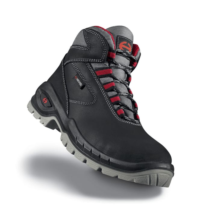 Heckel SUXXEED Black, Grey, Red Composite Toe Capped Men's Ankle Safety Boots, UK 11, EU 46