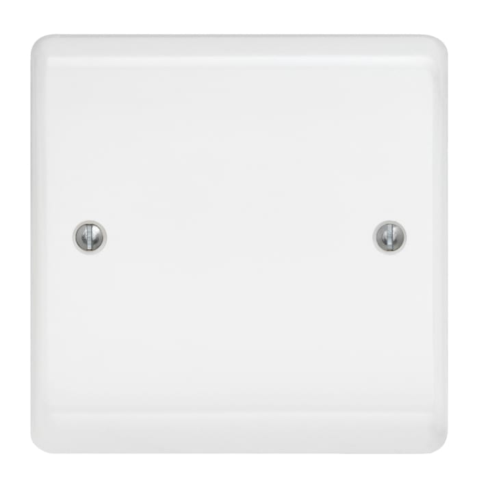 Contactum White 1 Gang Faceplate & Mounting Plate