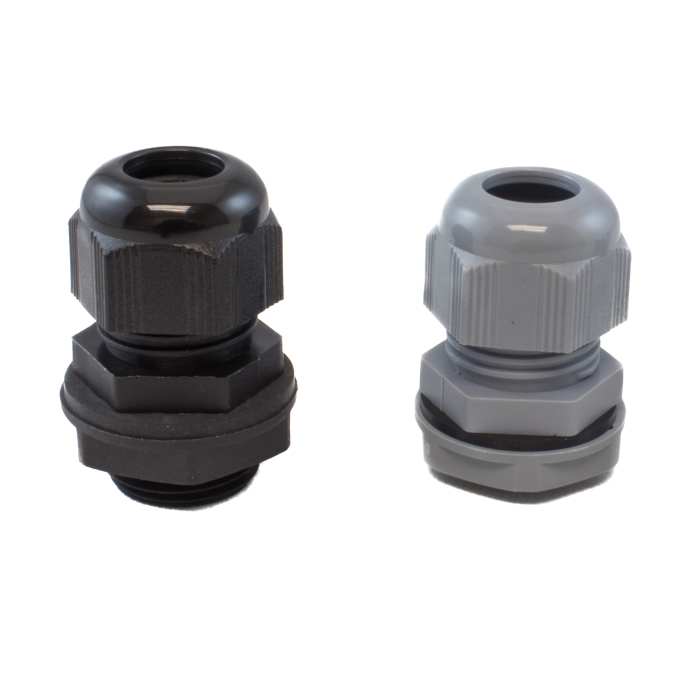 Alpha Wire FIT Wire Management Series Slate PA 6 Cable Gland, M12 Thread, 3mm min., 6.5mm max., IP66, IP68