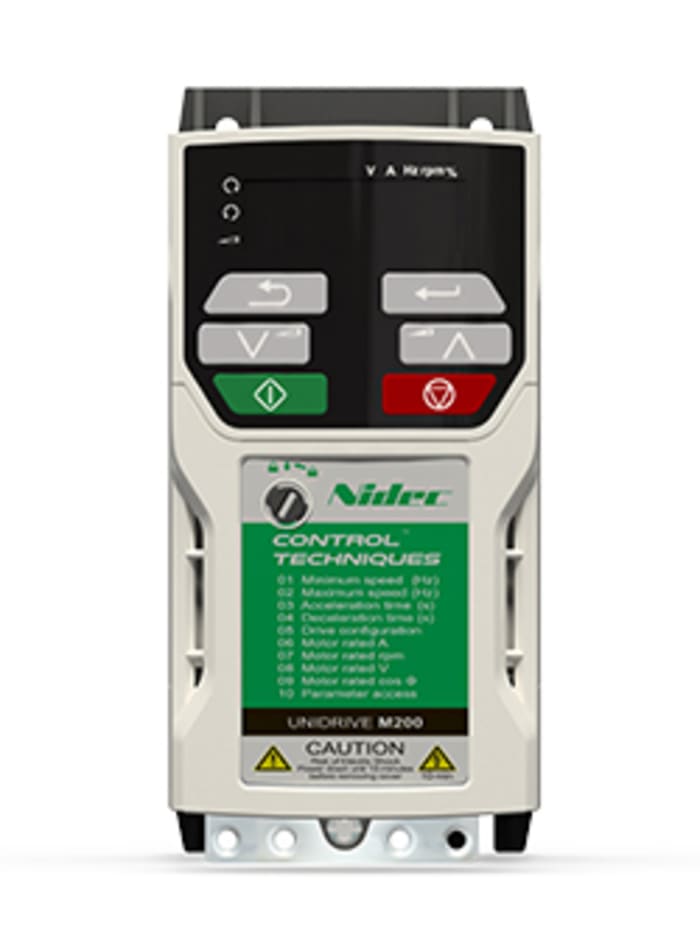 Control Techniques Inverter Drive, 0.37 kW, 1 Phase, 200 → 240 V ac, 2.4 A, M200 Series