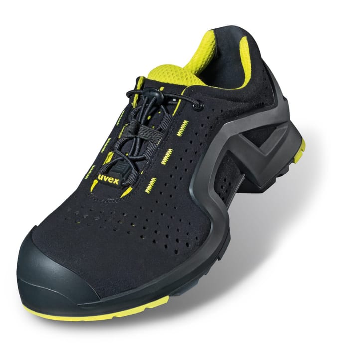 uvex 1 Unisex Black, Yellow Composite Toe Capped Safety Trainers, EU 38