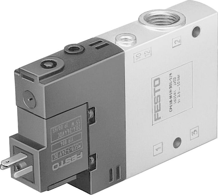 Elektromagnetický řídicí ventil, řada: CPE G 1/4 3/2 Elektrické průchozí otvor, max. průtok: 1500L/min Festo