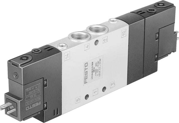 Festo 5/3 Solenoid Pilot Valve - Electrical G 1/4 CPE Series 24V dc, 170247
