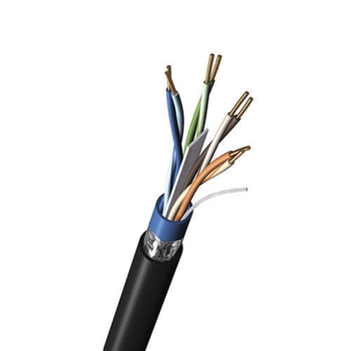 Belden7953A, 305m Cat6, Black, F/UTP Shielded, Unterminated PVC Sheath
