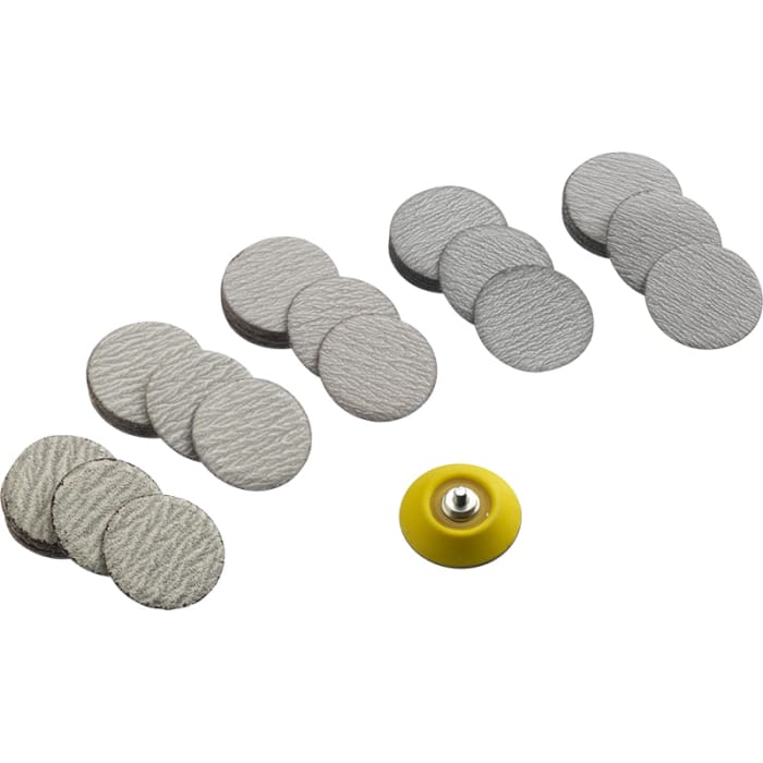 RS PRO Felt, Sandpaper Sanding Disc, 50mm x 1mm Thick, Medium/Fine/Superfine Grade, P60/P120/P240/P320/P400 Grit, 50 in