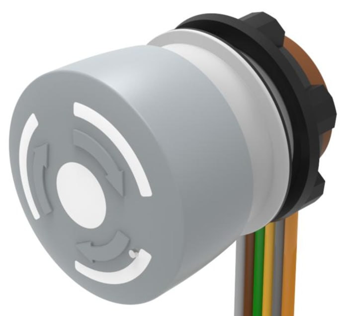 EAO 84 Series Grey Twist Release Push Button Switch, 22 mm Cutout, IP65