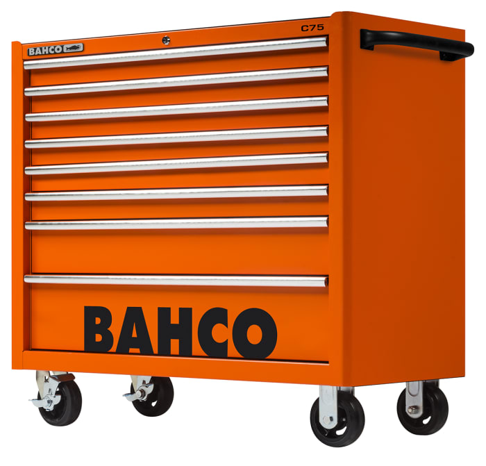 Bahco 8 Drawer Solid Steel Wheeled Tool Trolley