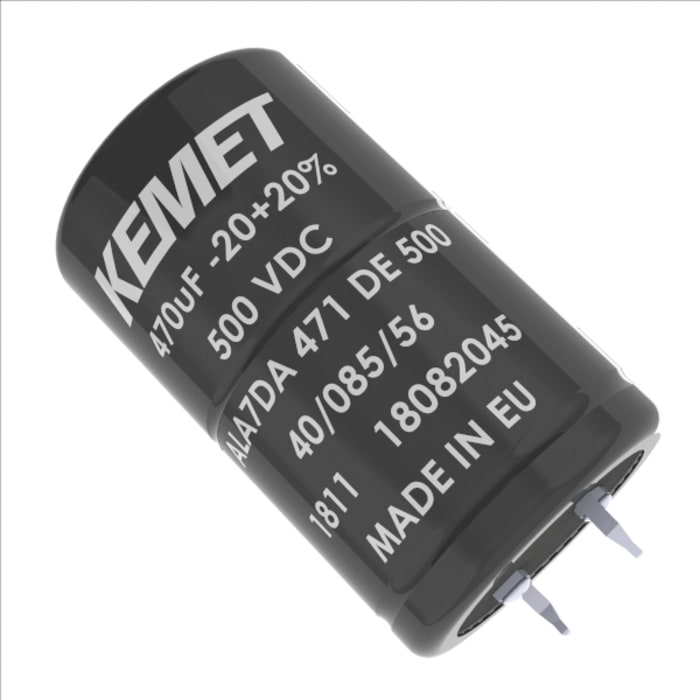 KEMET 270 μF Capacitor 400V dc, Snap-in