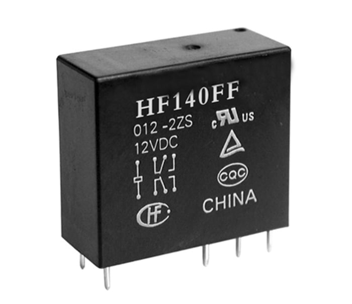 Hongfa Europe GMBH PCB Power Relay, 12V dc Coil, 10A Switching Current, DPST