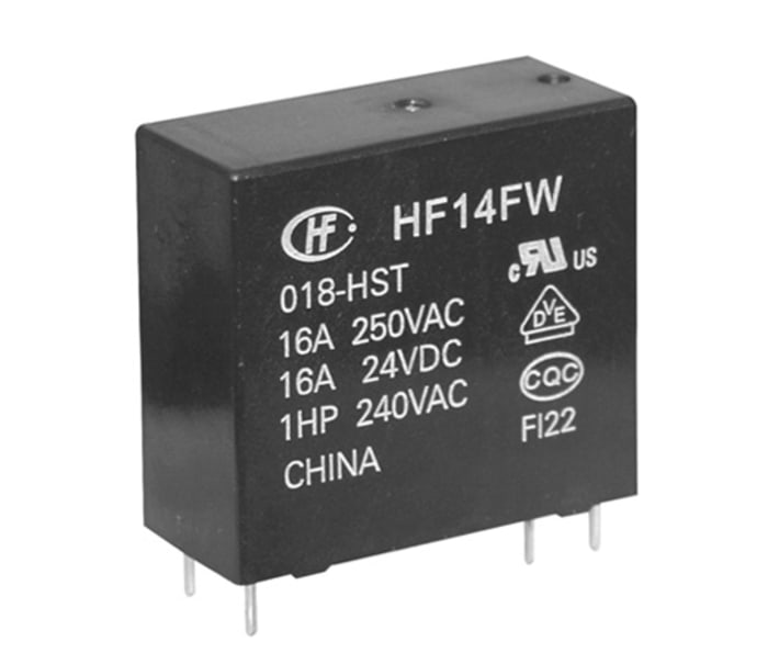 Hongfa Europe GMBH PCB Mount Power Relay, 24V dc Coil, 20A Switching Current, SPDT