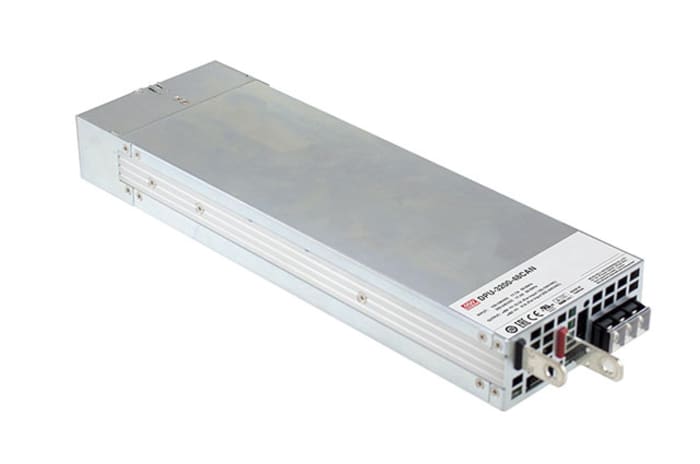 MEAN WELL Switching Power Supply, DPU-3200-24, 24V dc, 133A, 3.192kW, 1 Output, 127 → 370 V dc, 90 → 264