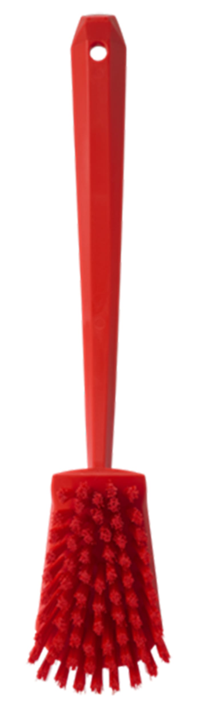 Vikan 41864 Long Handle Scrubbing Brush- Stiff, Red