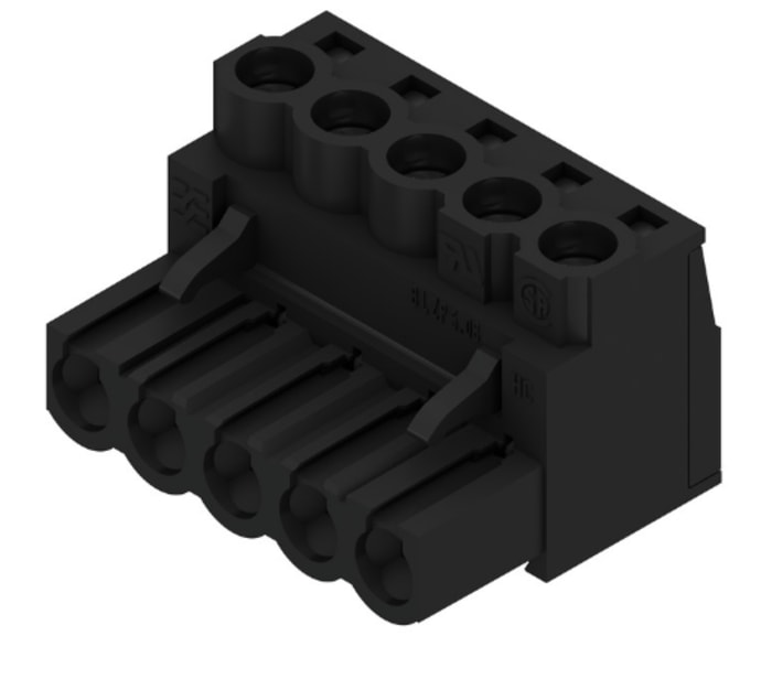 Weidmüller BL Series Pluggable Terminal Block, 5-Contact, 5.08 mm Pitch, 1 Row