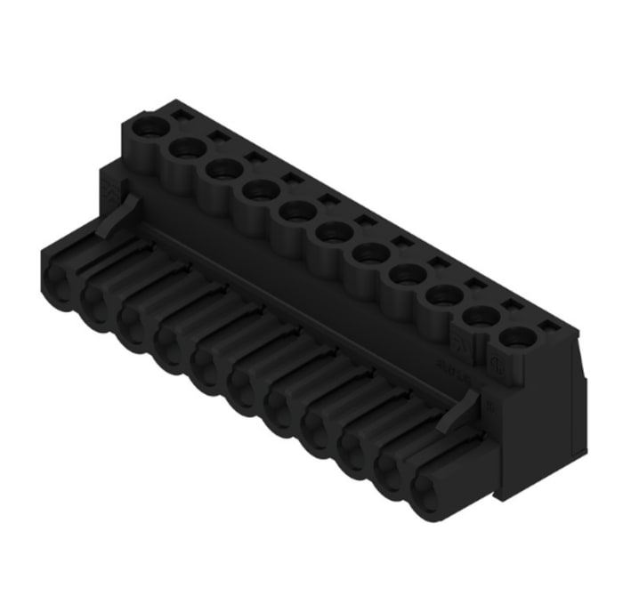 Weidmuller, 5.08mm Pitch, BL, 11 Way, Right Angle, Pluggable Terminal Block, Plug, Through Hole, Screw Termination,