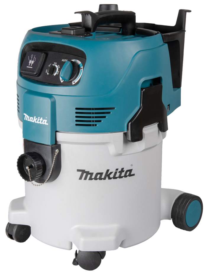 Makita VC3012M Floor Vacuum Cleaner Dust Extractor for Wet/Dry Areas, 7.5m Cable, 110V ac, BS 4343