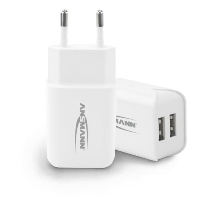 Adaptador AC/DC Ansmann, 5V dc, 2400mA, 12W, Conector macho europeo
