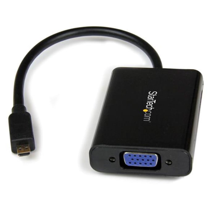 StarTech.com Micro HDMI to VGA Adapter, 258mm Length - 1920 x 1080 Maximum Resolution