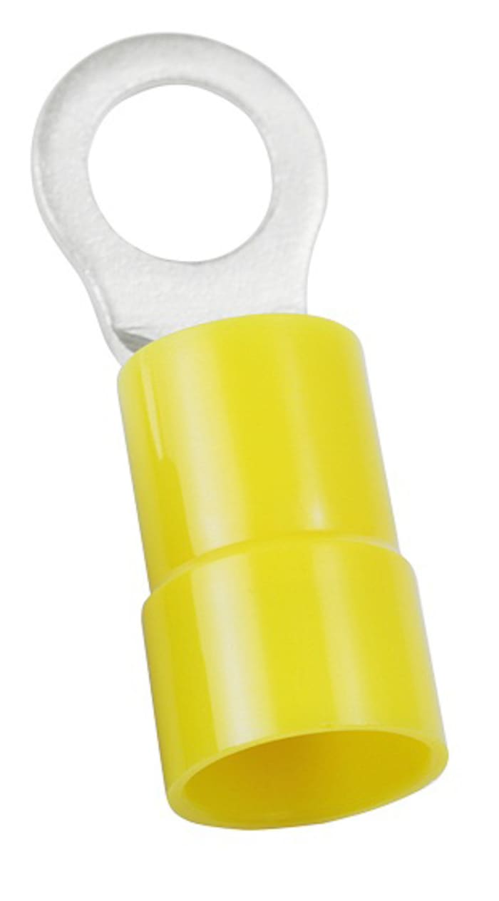 RS PRO Insulated Ring Terminal, 4.3mm Stud Size, 4mm² to 6mm² Wire Size, Yellow