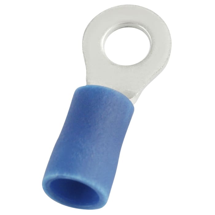 Krimpovací kroužková svorka, 4.3mm, Modrá, +105°C, max. AWG: 14AWG, izolovaná, min. AWG: 16AWG, 1.5mm² -, 2.5mm², RS PRO