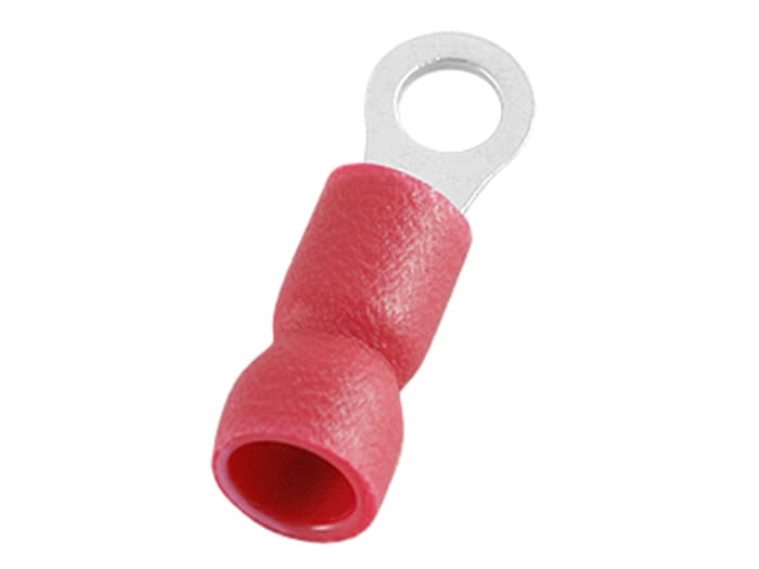 Krimpovací kroužková svorka, 4.3mm, Červená, +105°C, max. AWG: 16AWG, izolovaná, min. AWG: 22AWG, 0.5mm² -, 1.5mm², RS