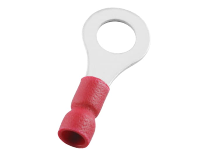 Cosses à œillet RS PRO, Isolée, Rouge, 1.5mm², 6.4mm, 11.6mm