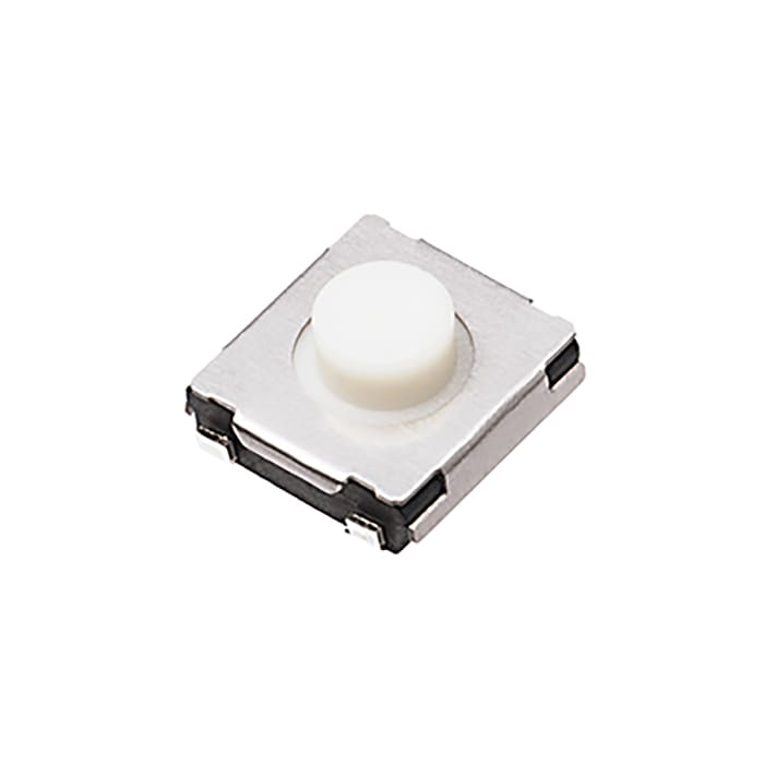 Panasonic White Push Plate Tactile Switch, SPST 10 μA → 20 mA 0.2mm Surface Mount