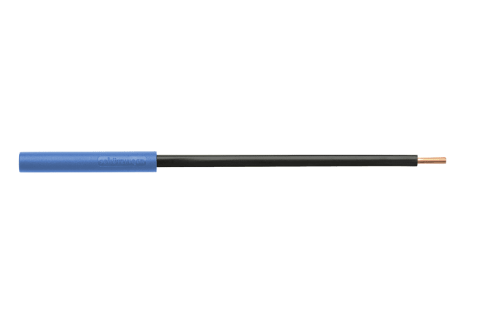 Schutzinger Blue, Female Banana Socket With Copper contacts and Nickel Plated