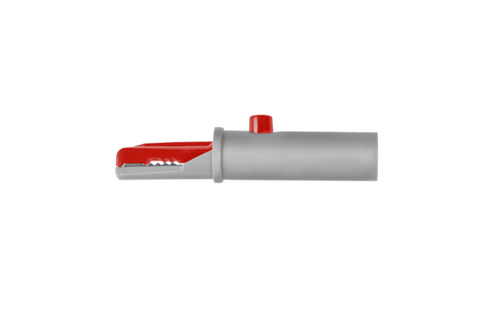 Schutzinger Crocodile Clip, Brass Contact, 6A, Red