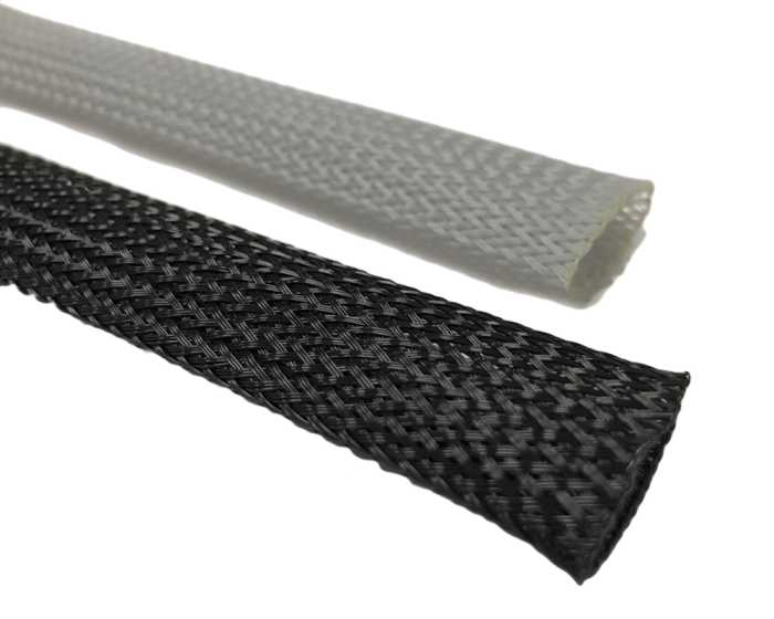 RS PRO Expandable Braided PET Black Cable Sleeve, 10mm Diameter, 15m Length